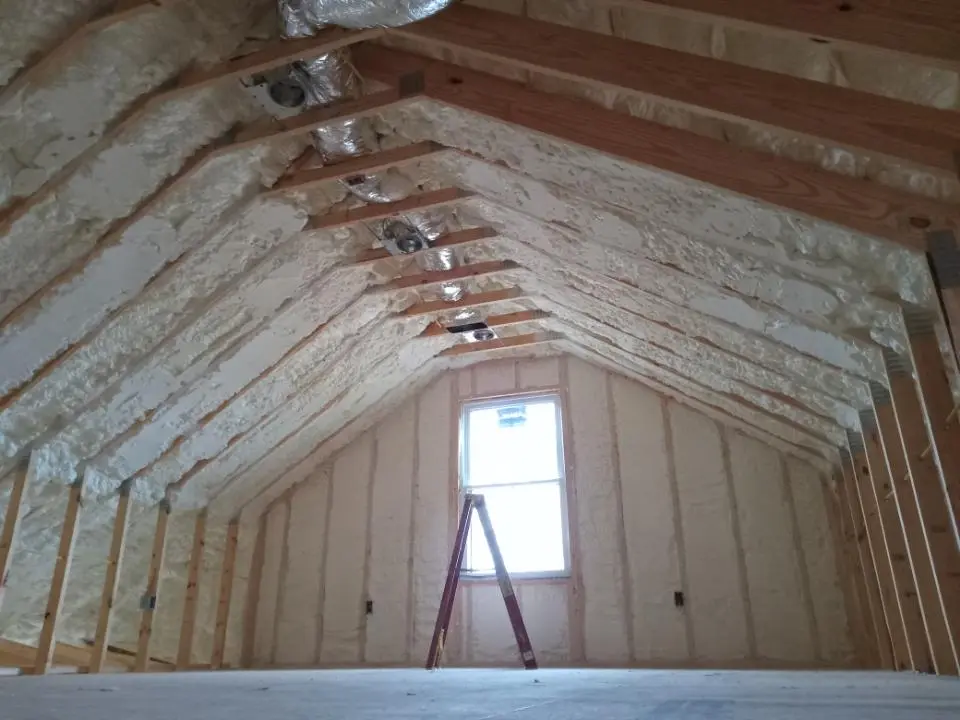 Spray foam roofing application for Crawl Space Insulation project in Evans